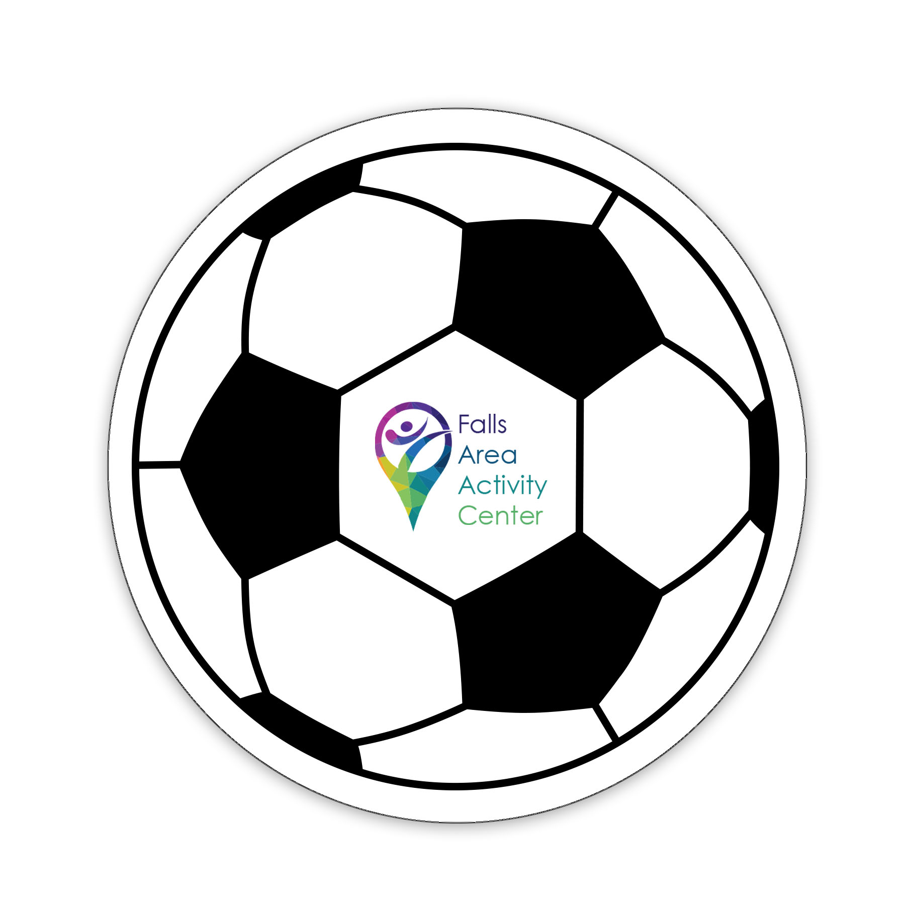 SOCCERBALL4-20  - Soccer Ball Shaped NoteKeeper™ Magnet 20 Mil                     